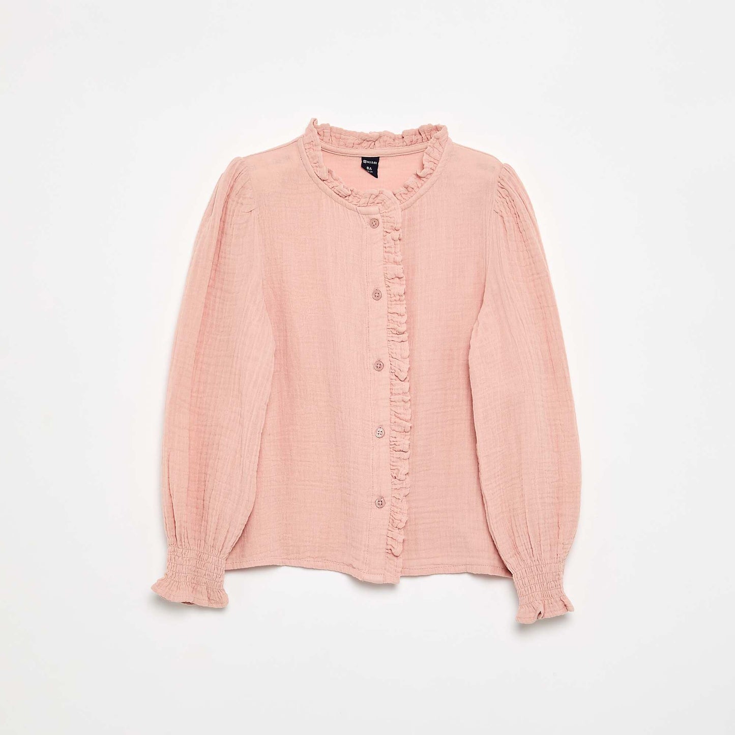 Chemisier avec col volanté ROSE