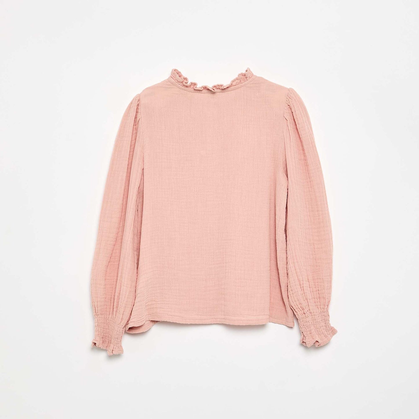 Chemisier avec col volanté ROSE
