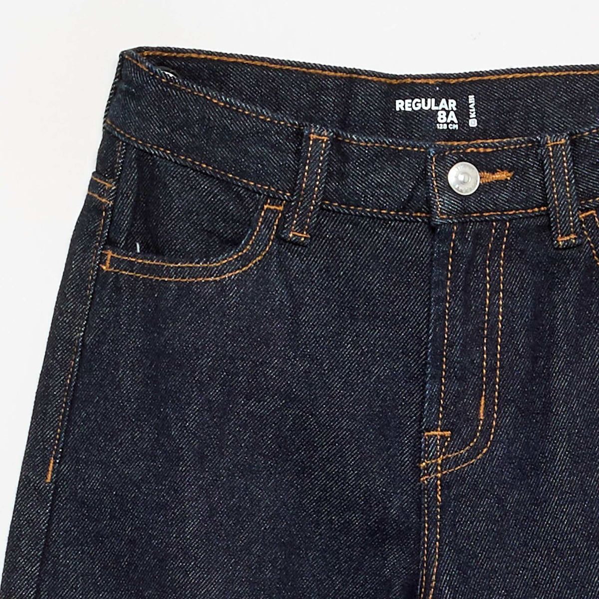 Pantalon droit en denim BLEU