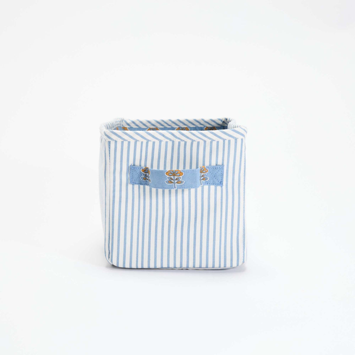 Panier de rangement en textile BLANC