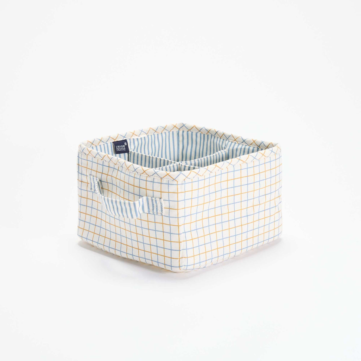 Petit panier de rangement en textile BLANC