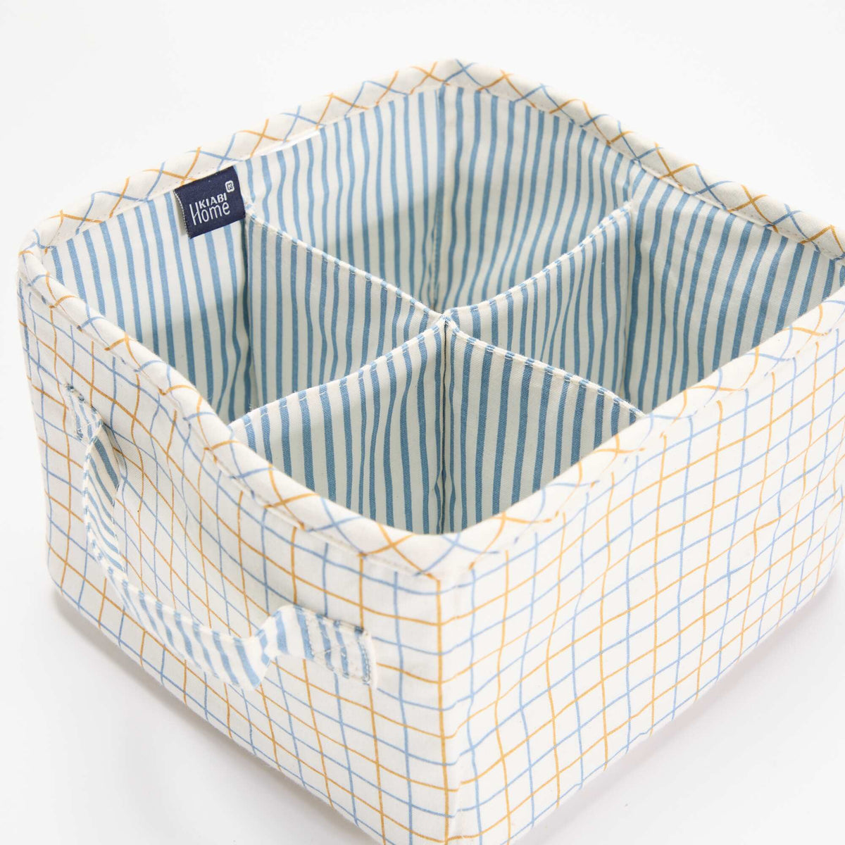 Petit panier de rangement en textile BLANC