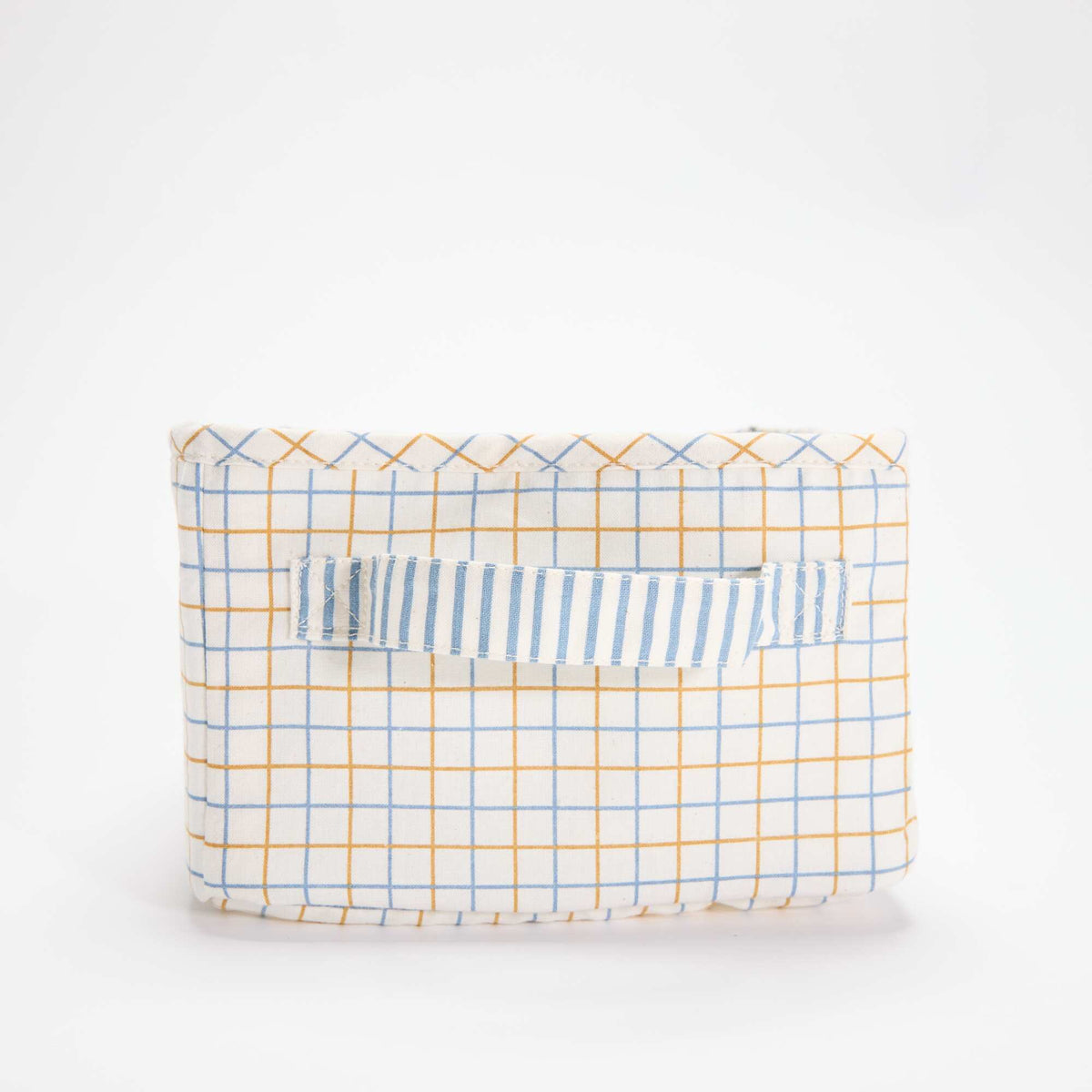 Petit panier de rangement en textile BLANC