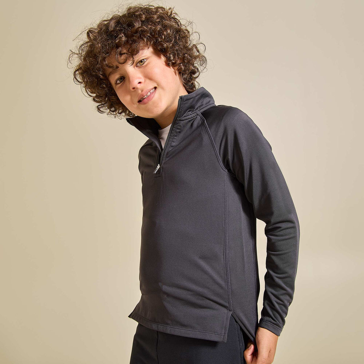 Gilet de sport col camionneur NOIR