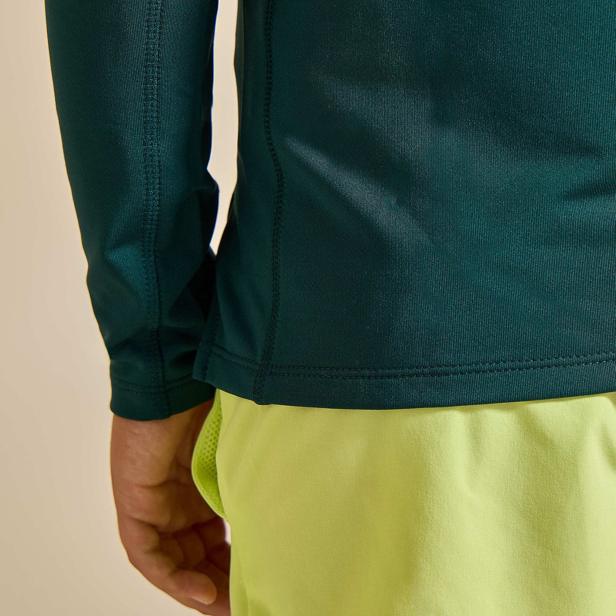 Gilet de sport col camionneur VERT