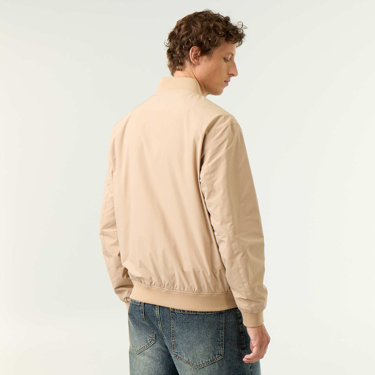 Blouson léger uni zippé BEIGE