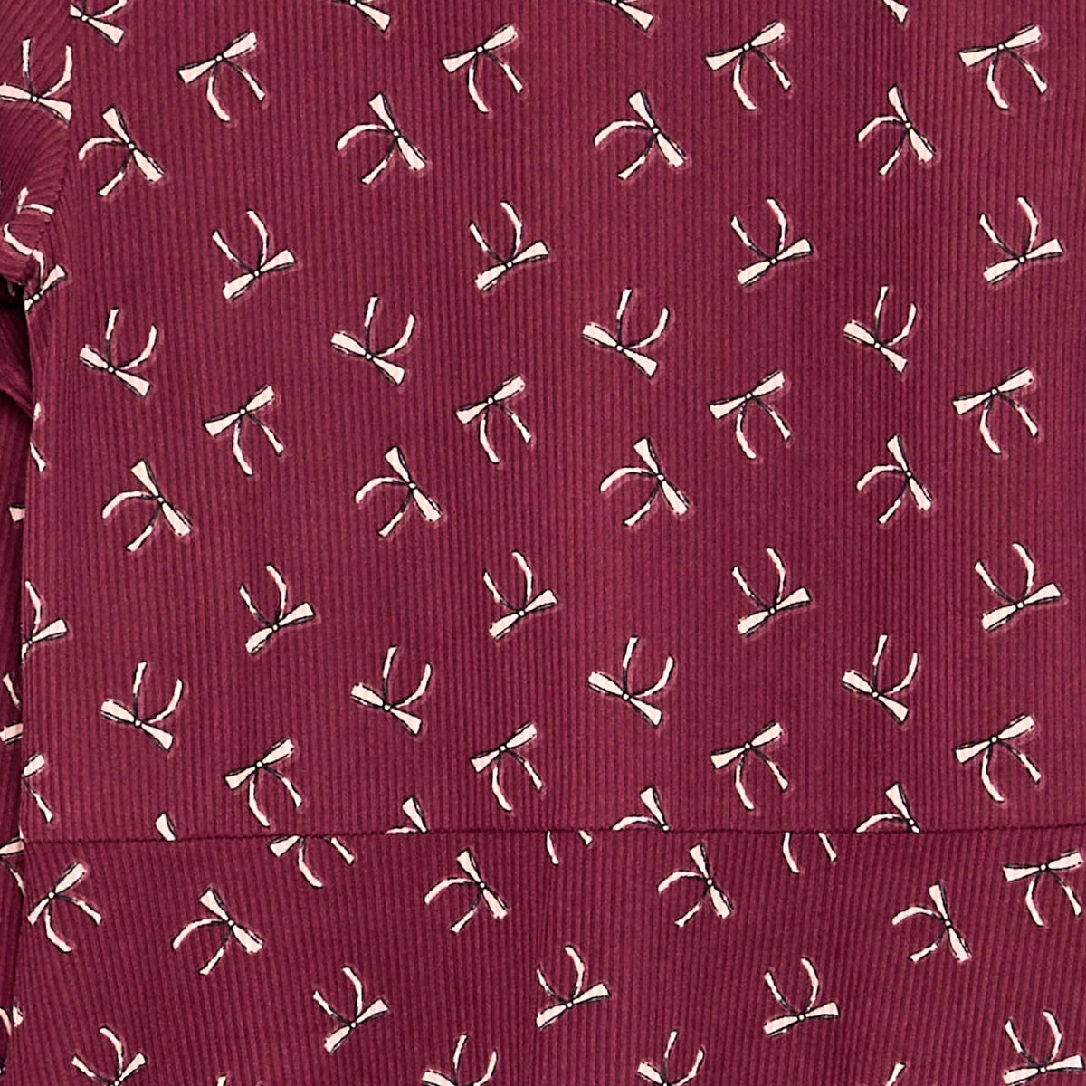 Robe imprimée à manches longues ROUGE