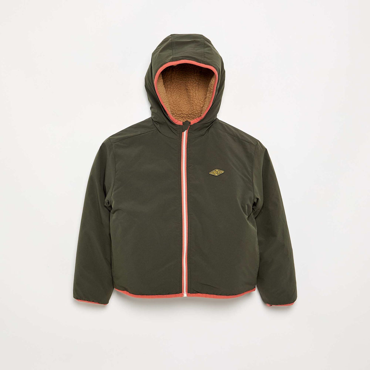 Blouson réversible avec un côté effet moutonné BEIGE