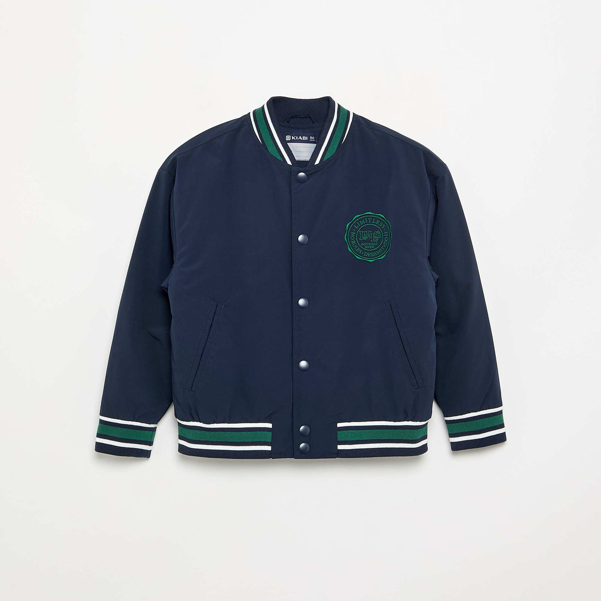 Blouson façon campus américain BLEU