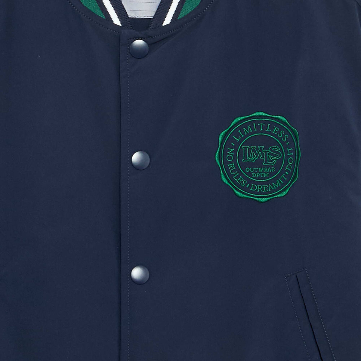 Blouson façon campus américain BLEU