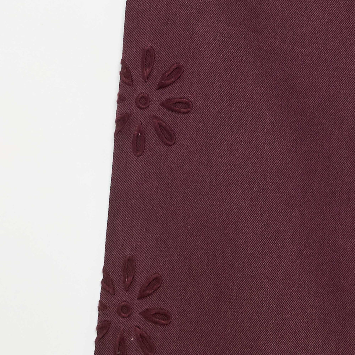 Pantalon ample avec broderies 'fleurs' VIOLET