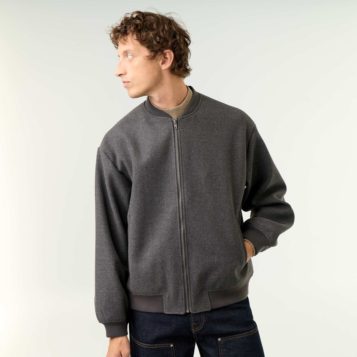 Veste faux lainage GRIS