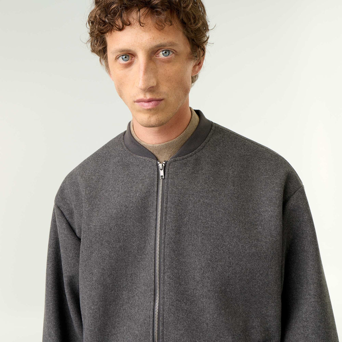 Veste faux lainage GRIS