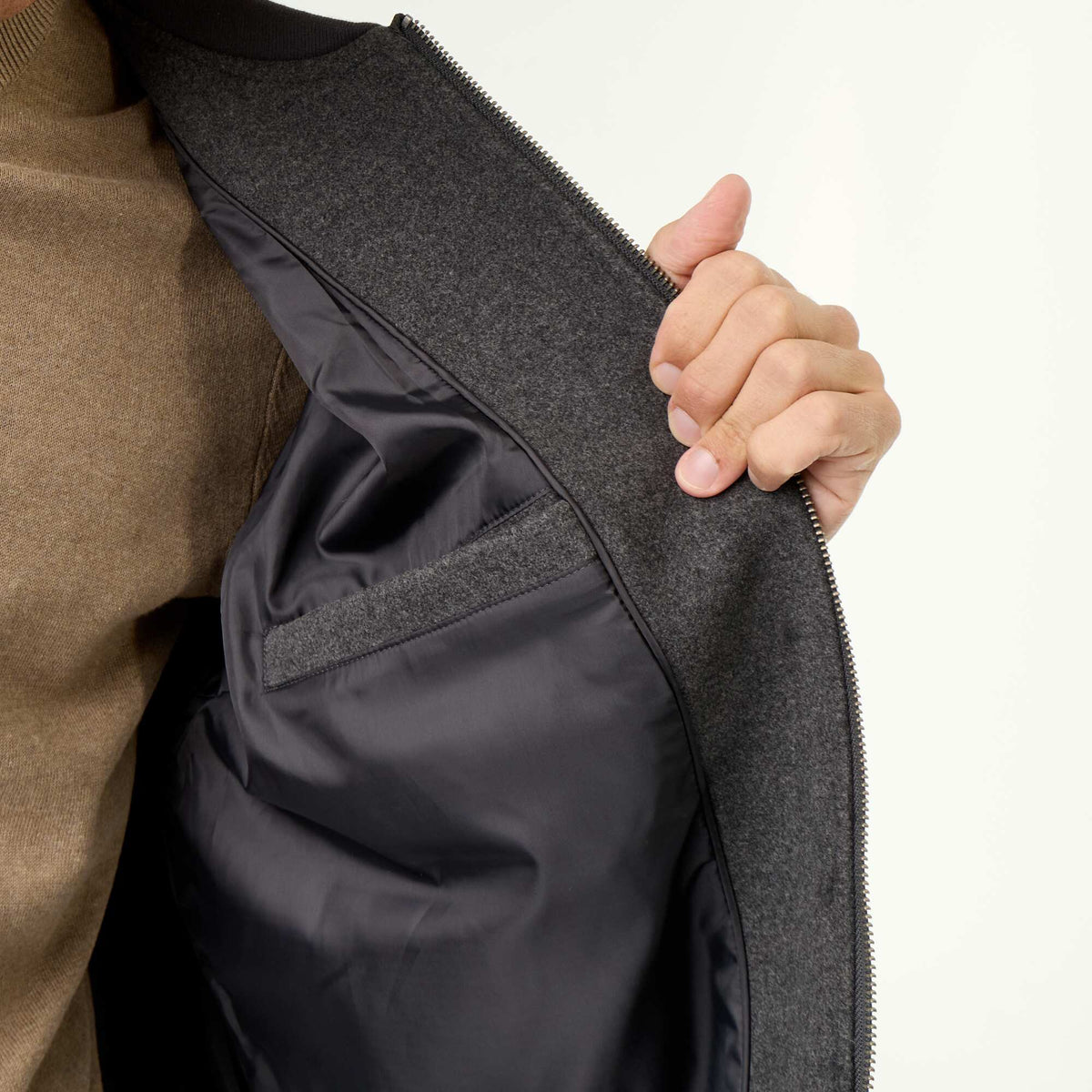 Veste faux lainage GRIS