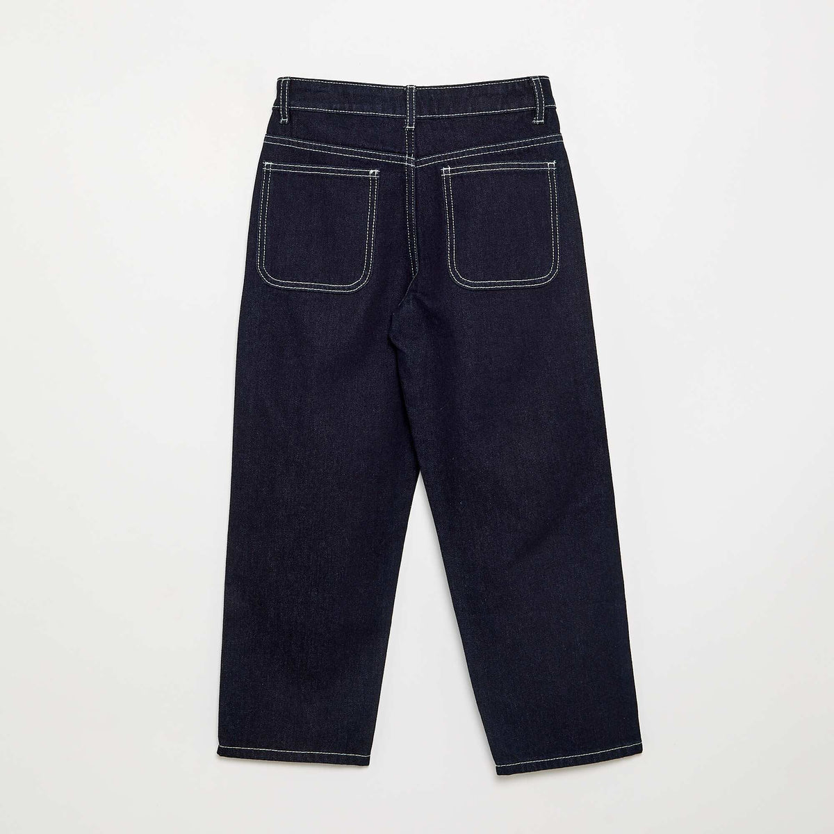 Pantalon droit en denim BLEU