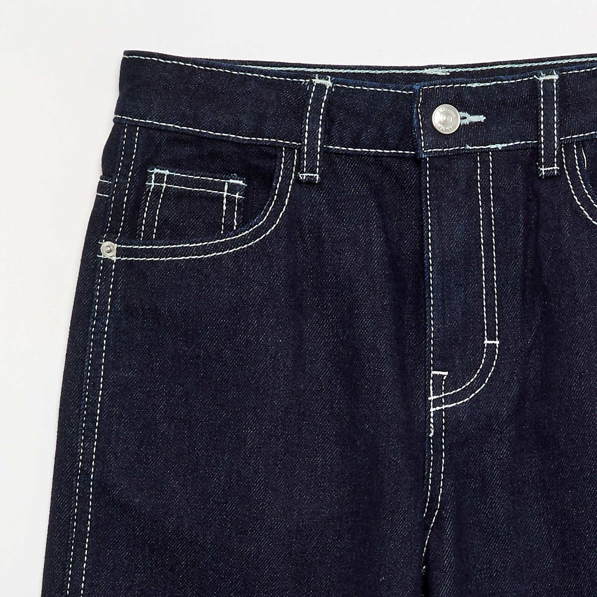 Pantalon droit en denim BLEU
