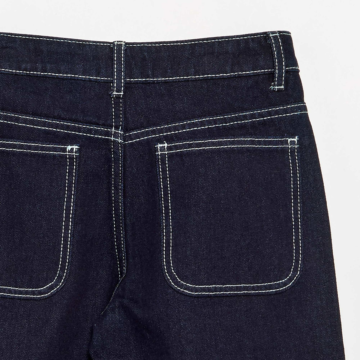 Pantalon droit en denim BLEU
