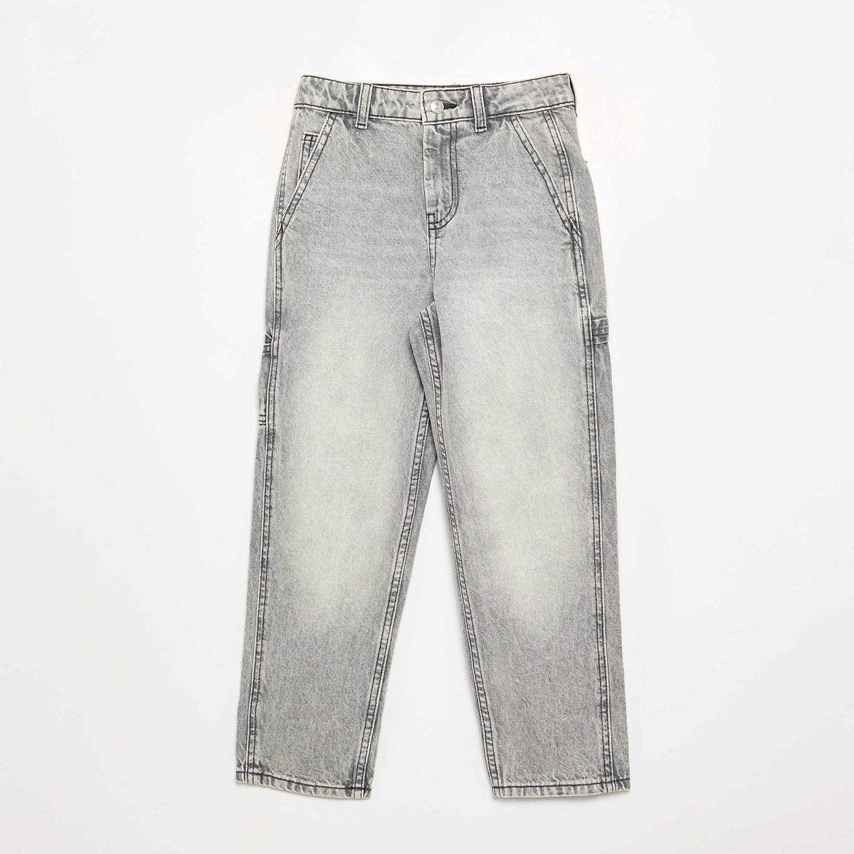 Jean large style carpenter GRIS