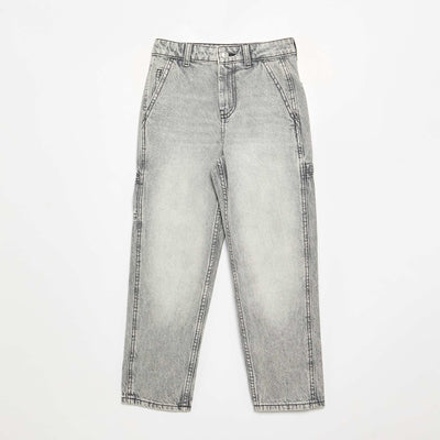 Jean large style carpenter GRIS