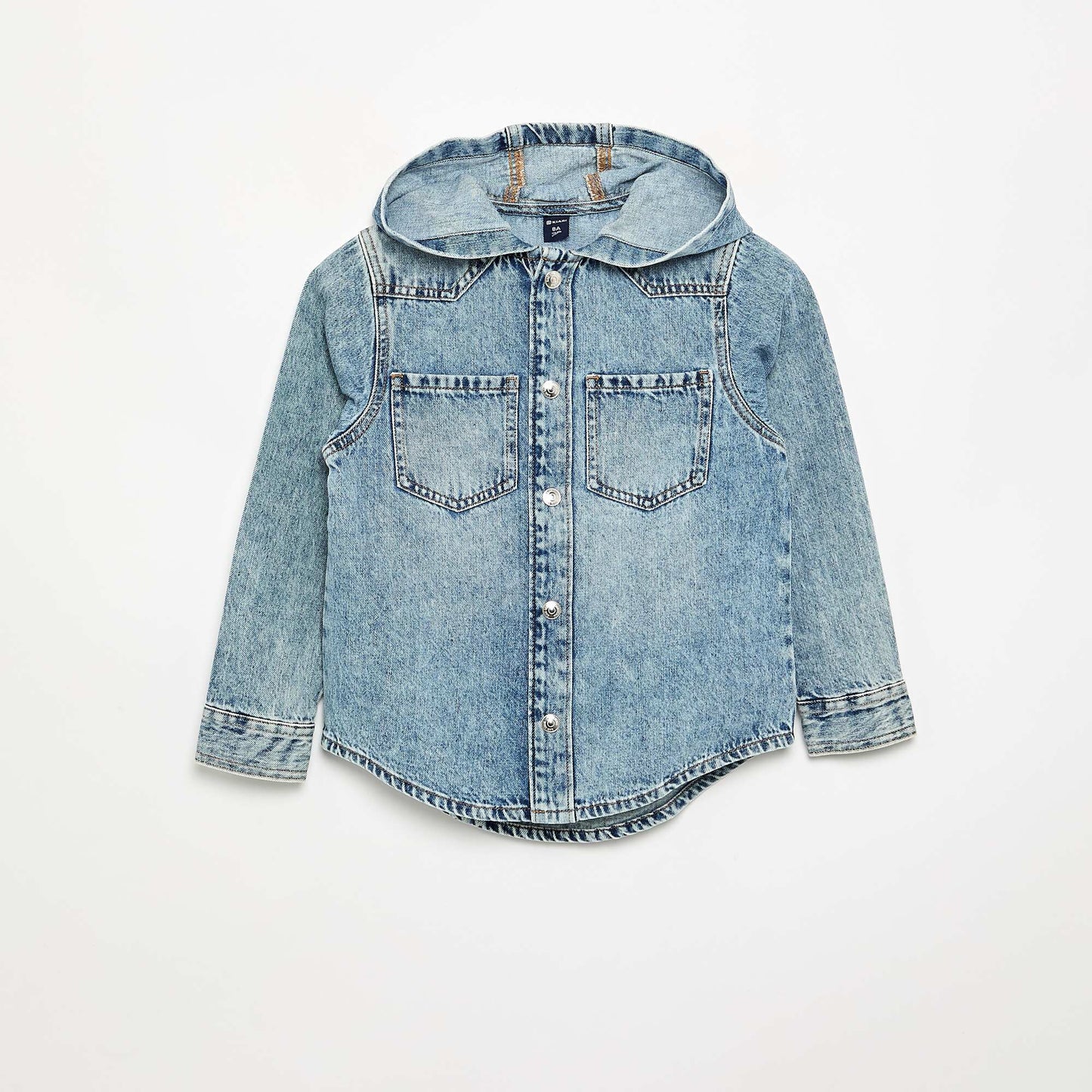 Chemise à capuche en denim BLEU