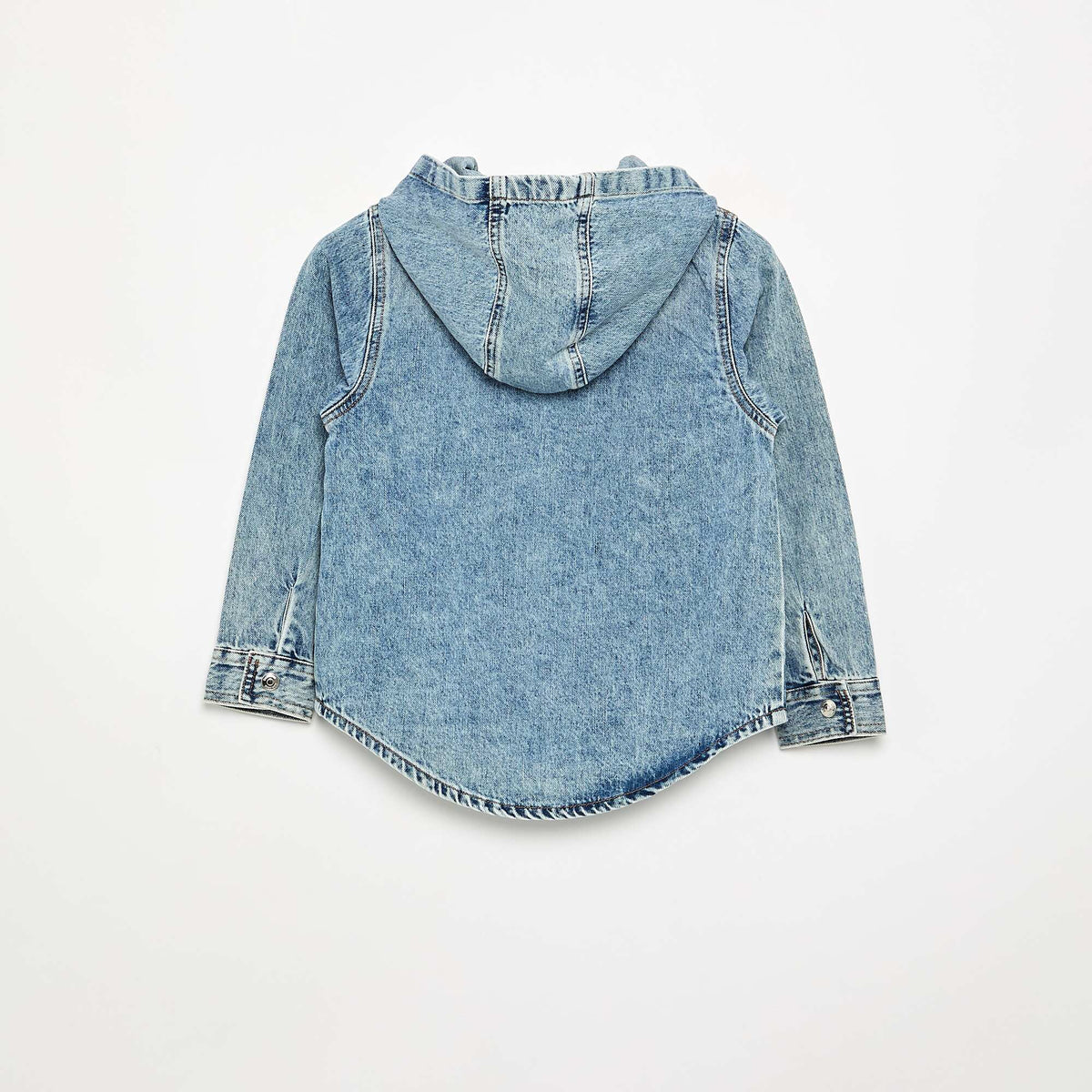 Chemise à capuche en denim BLEU