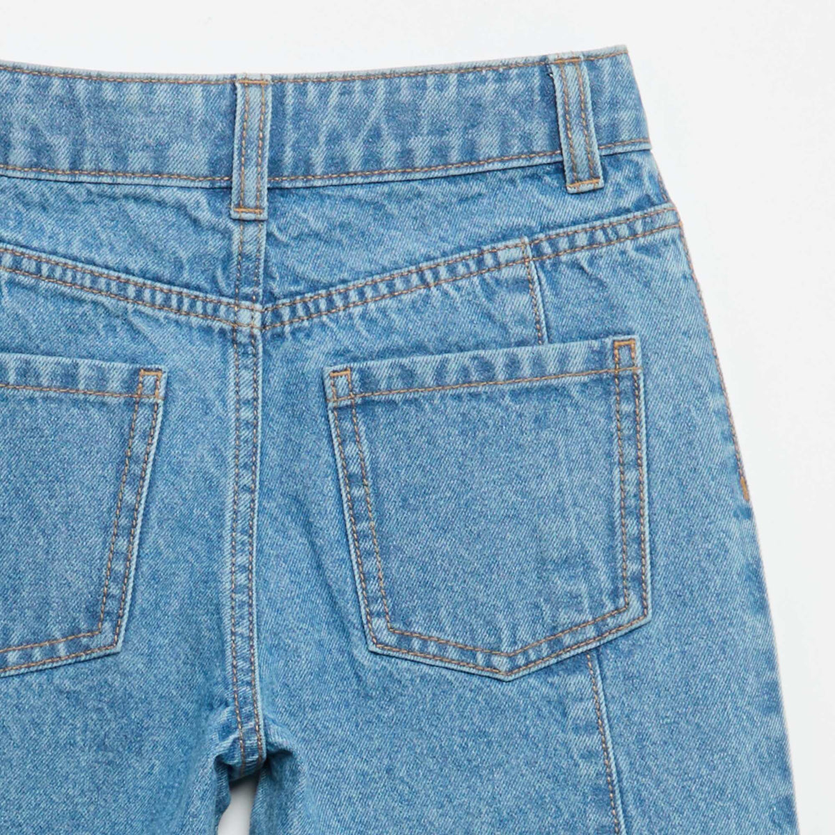 Pantalon wide leg fit / coupe large avec clous fantaisies BLEU