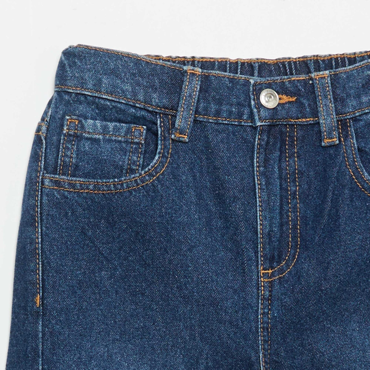 Pantalon wide leg avec broderies BLEU