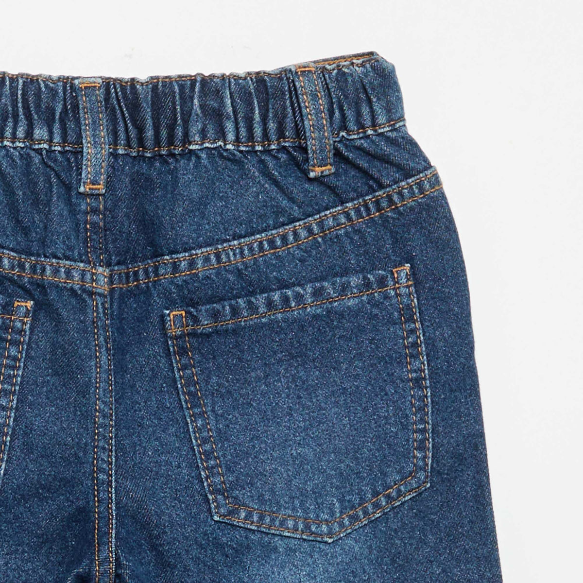 Pantalon wide leg avec broderies BLEU