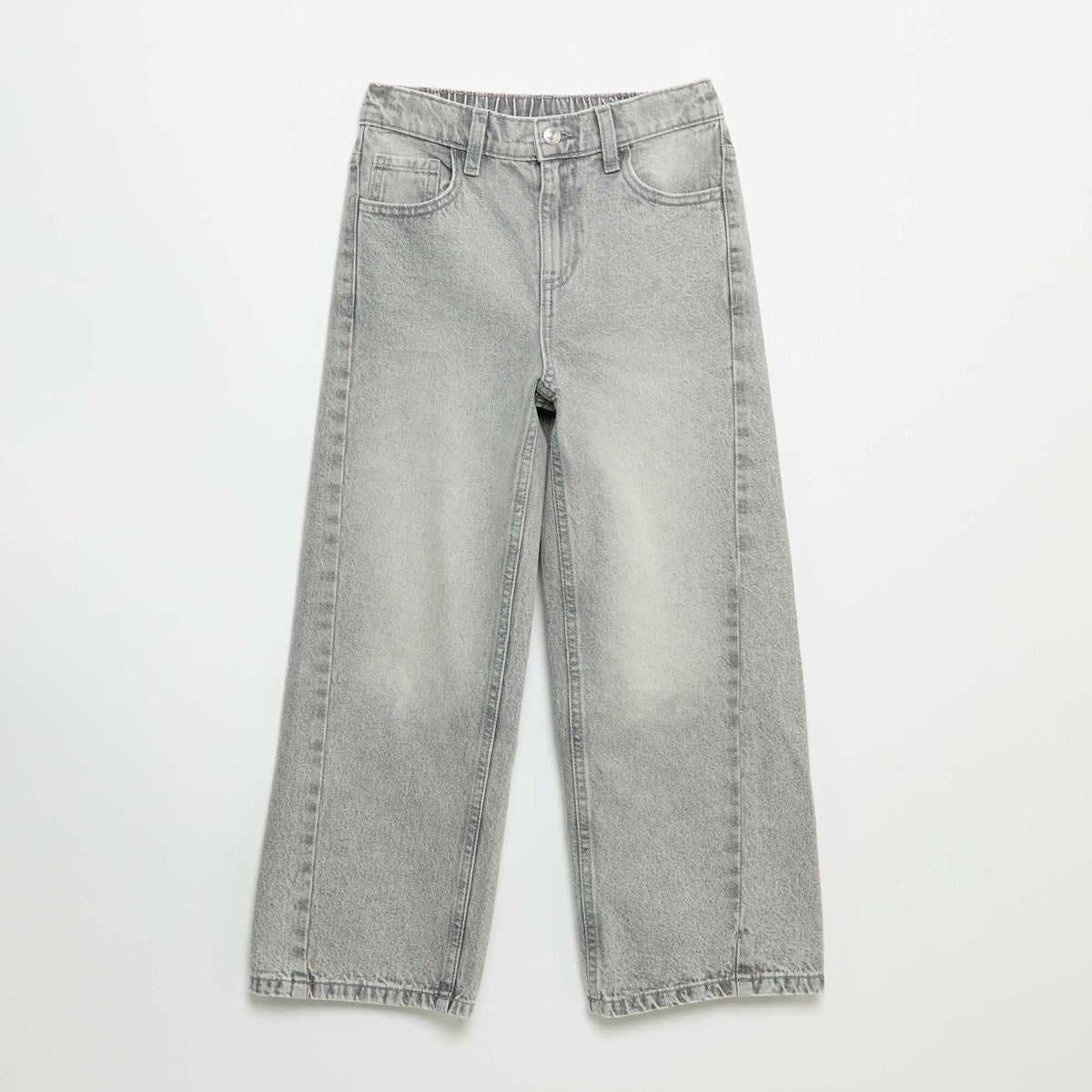 Pantalon wide leg avec broderies GRIS