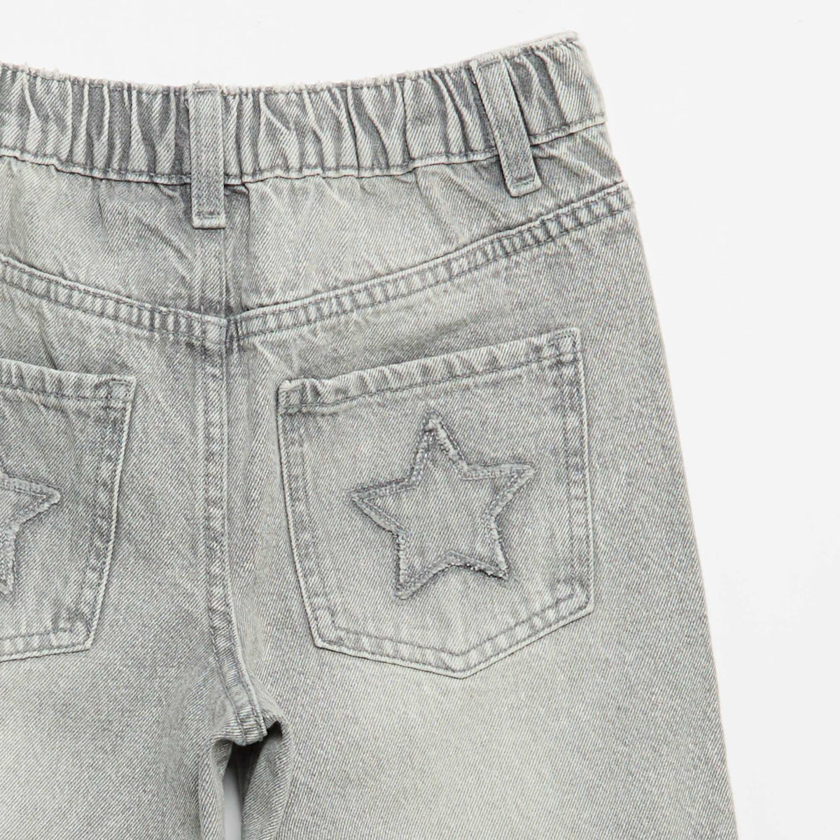 Pantalon wide leg avec broderies GRIS