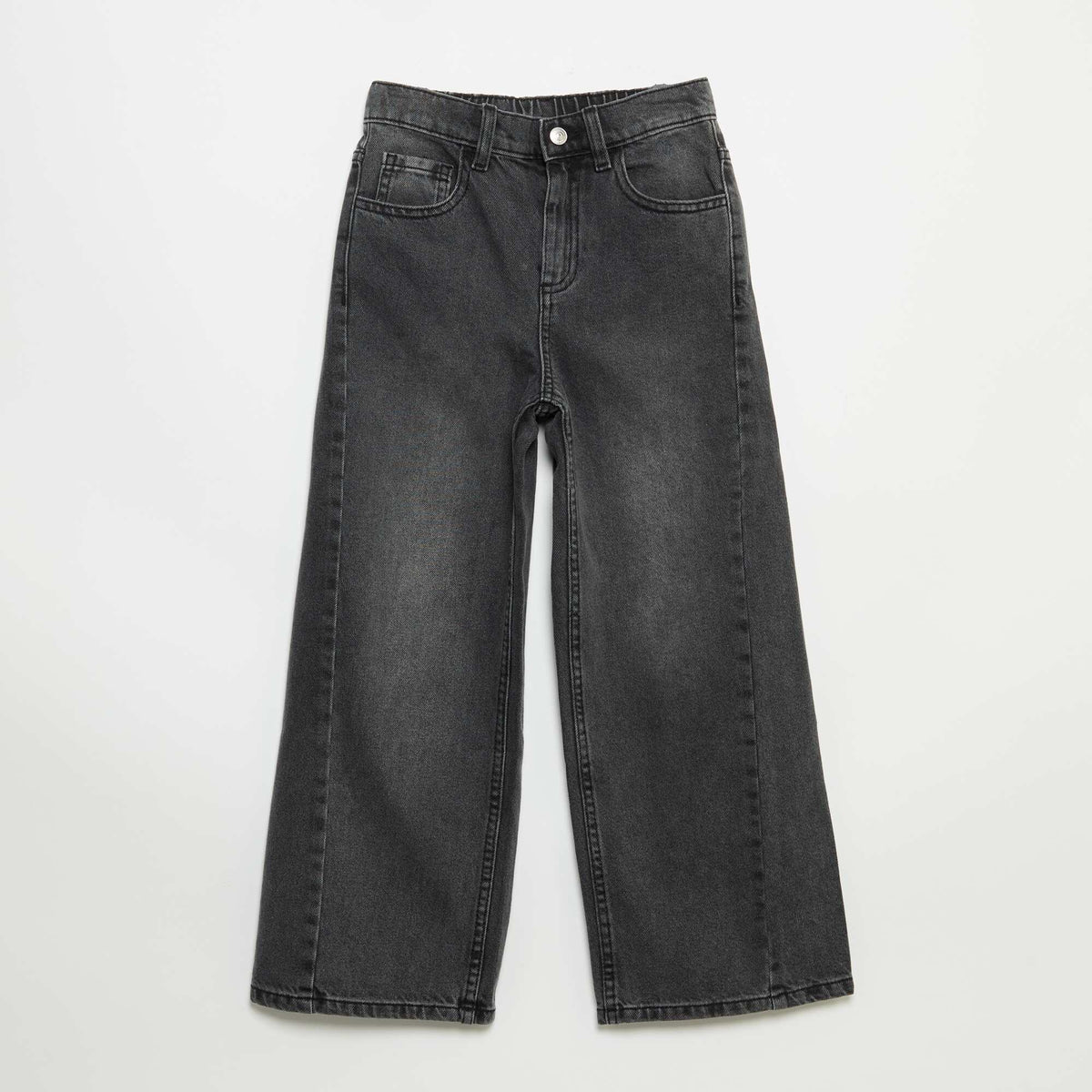 Pantalon wide leg avec broderies GRIS