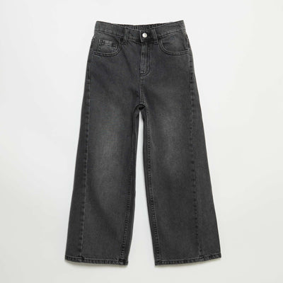Pantalon wide leg avec broderies GRIS