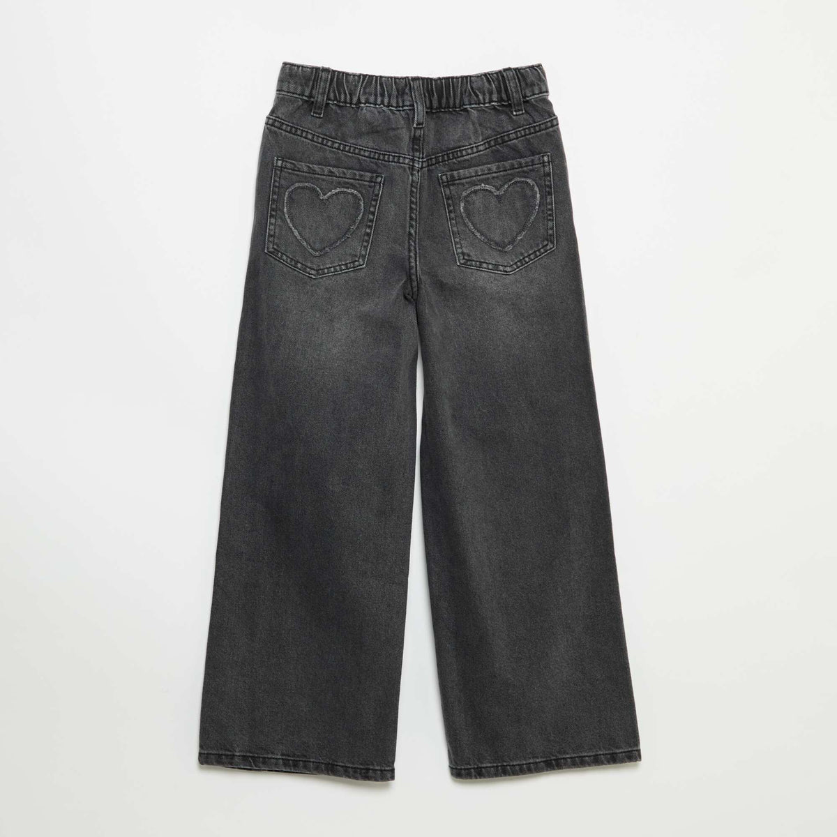 Pantalon wide leg avec broderies GRIS