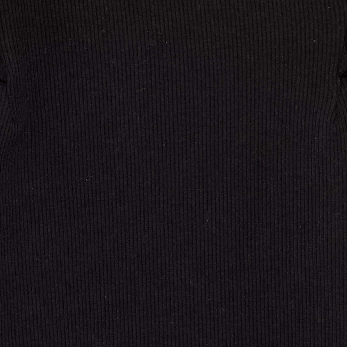 T-shirt à manches longues en maille côtelée NOIR