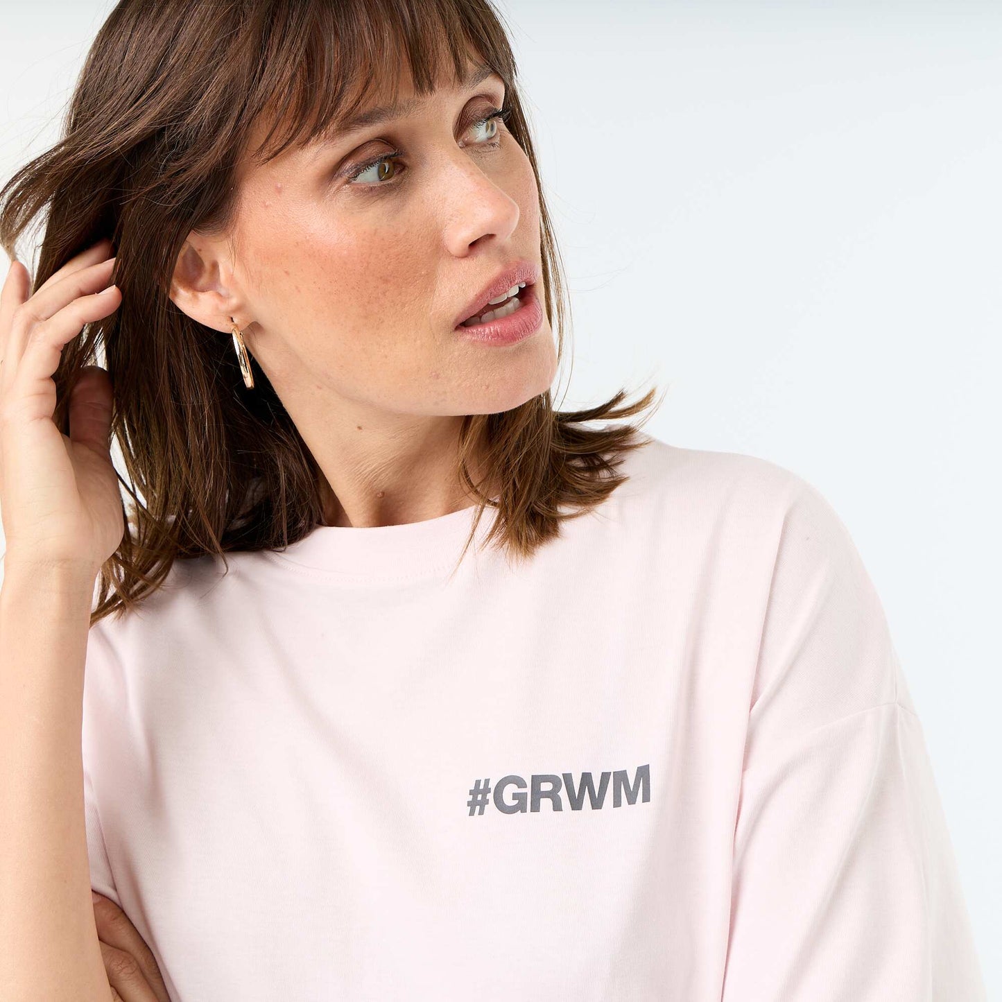 T-shirt oversize avec print au dos ROSE