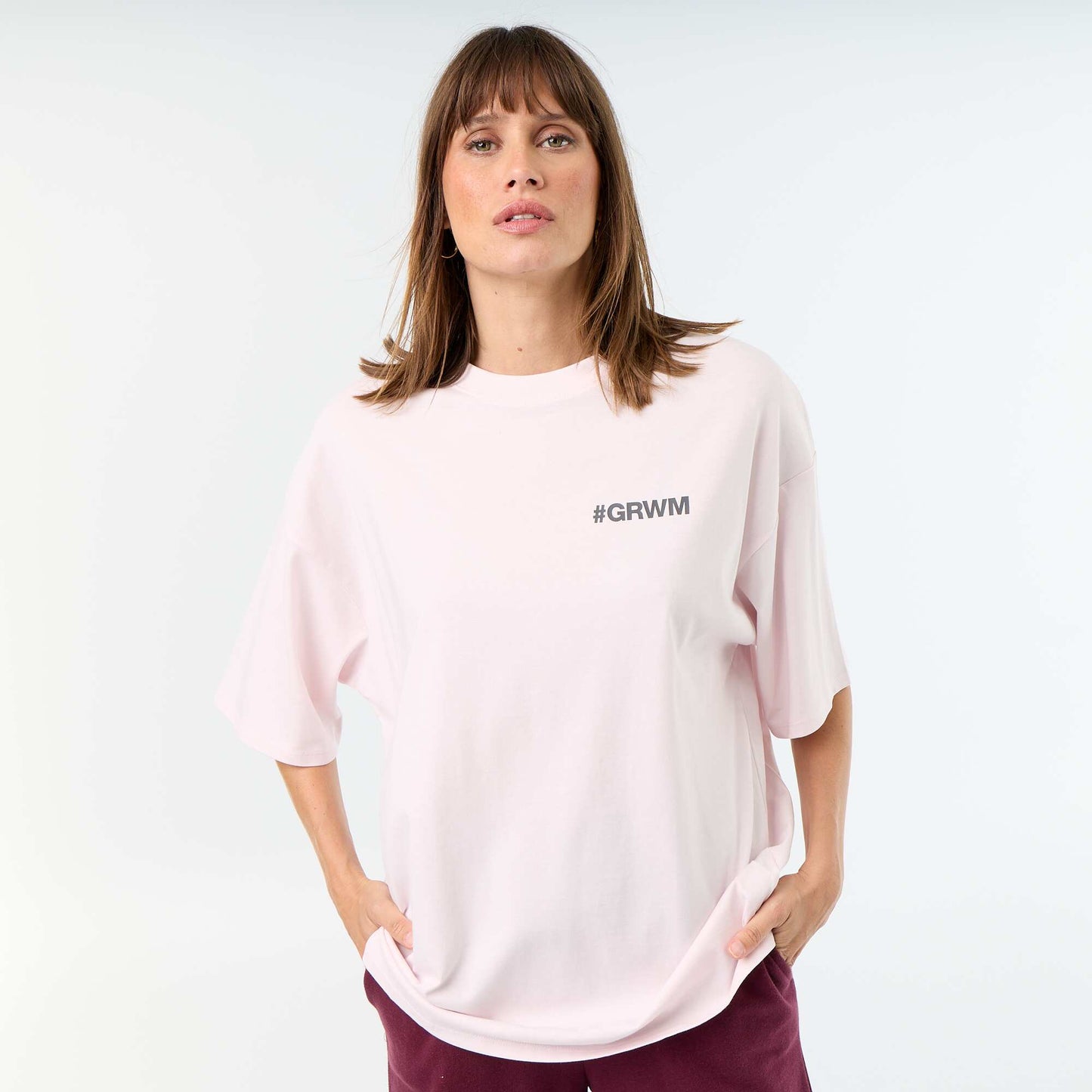 T-shirt oversize avec print au dos ROSE