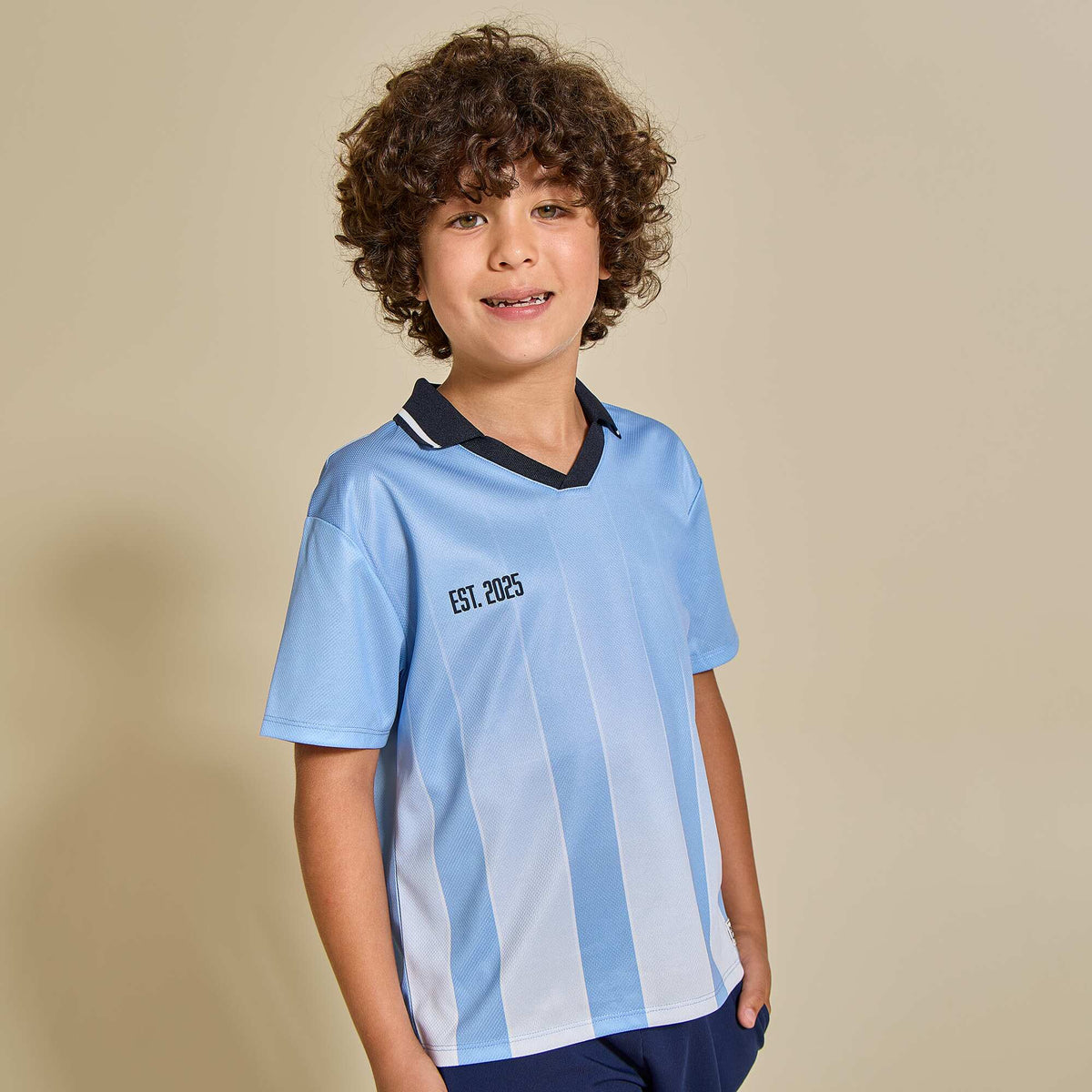 Tee-shirt de foot oversize BLEU