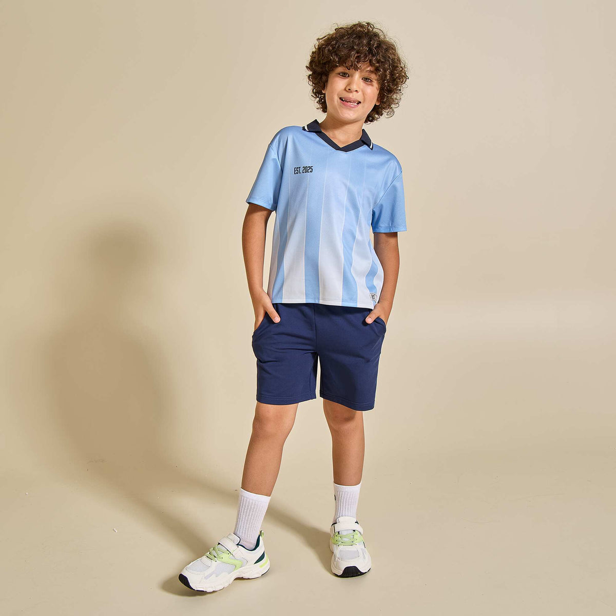 Tee-shirt de foot oversize BLEU