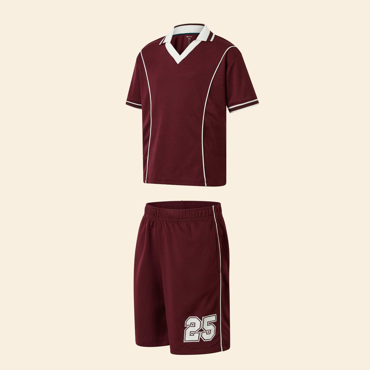 Ensemble de sport tee-shirt + short ROUGE