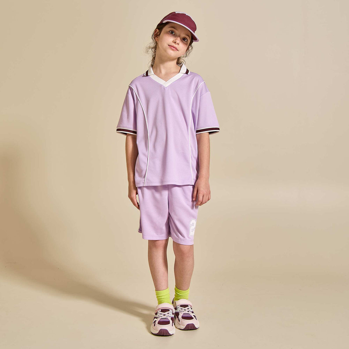 Ensemble de sport tee-shirt + short VIOLET
