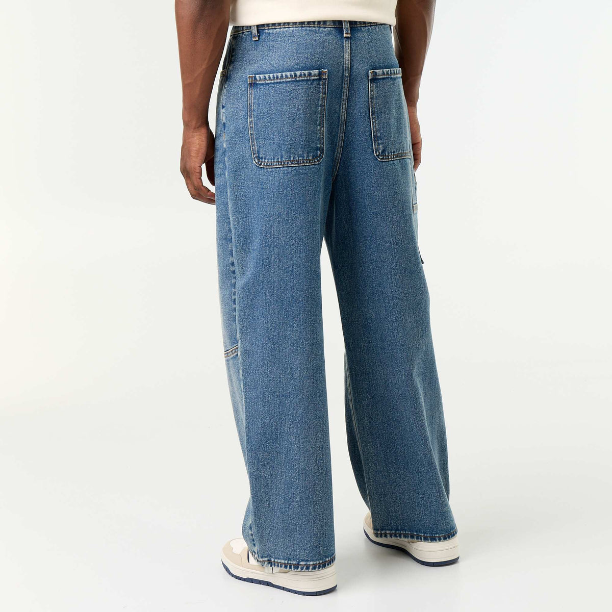 Jean coupe large / Loose fit à 5 poches BLEU