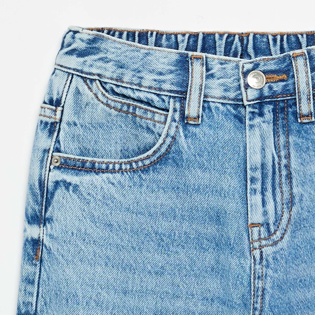 Denim coupe baggy 5 poches BLEU