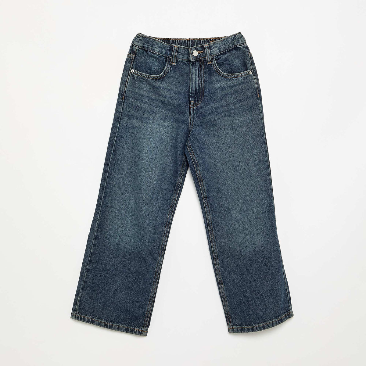 Denim coupe baggy 5 poches BLEU