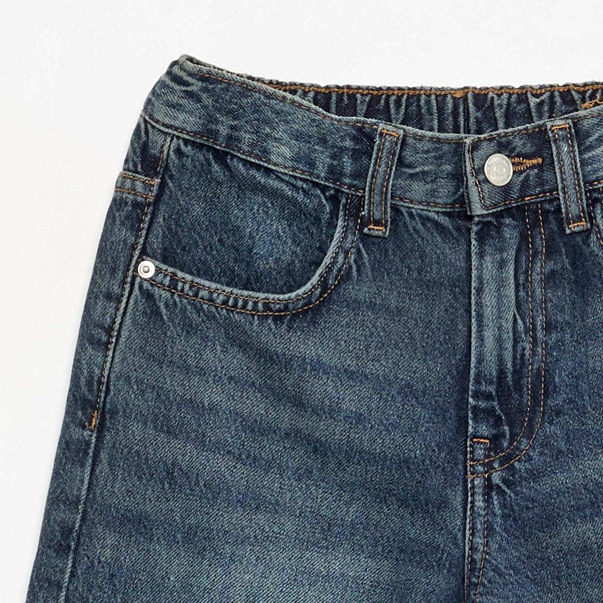 Denim coupe baggy 5 poches BLEU