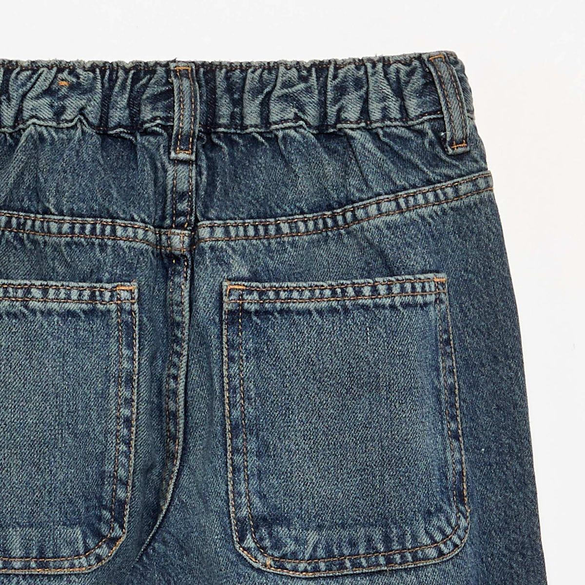 Denim coupe baggy 5 poches BLEU