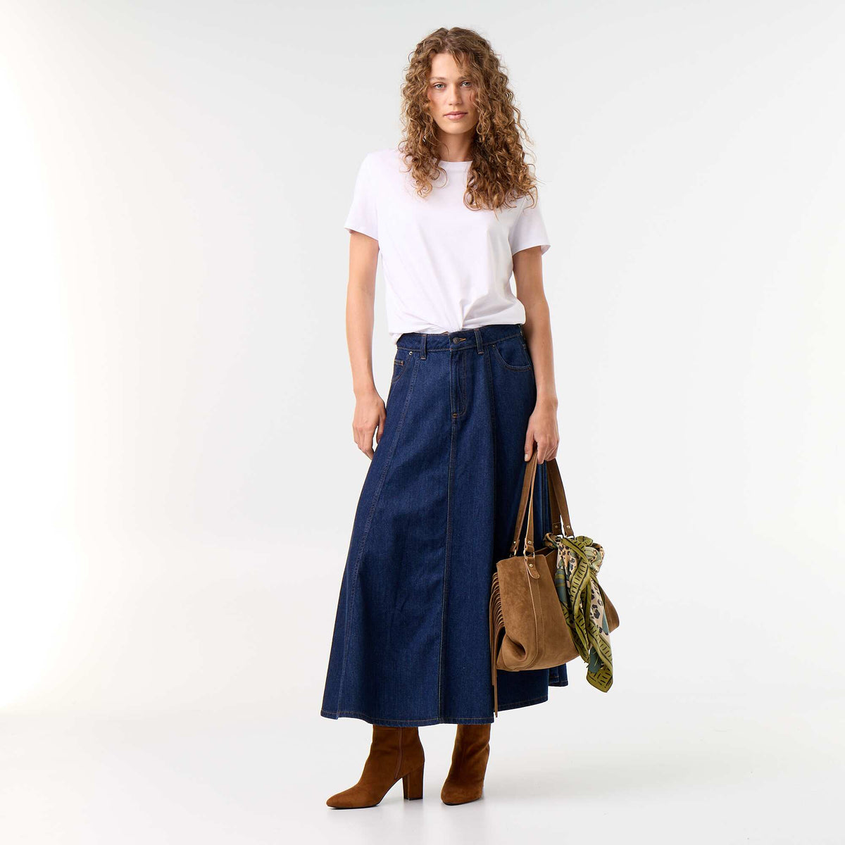 Jupe en denim BLEU