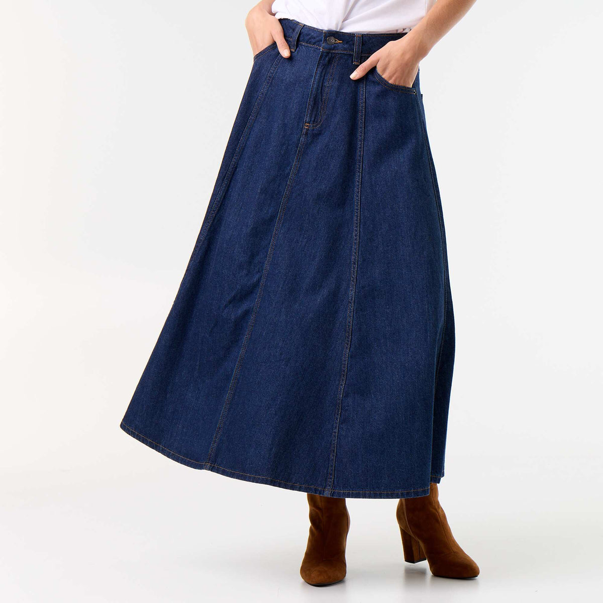 Jupe en denim BLEU