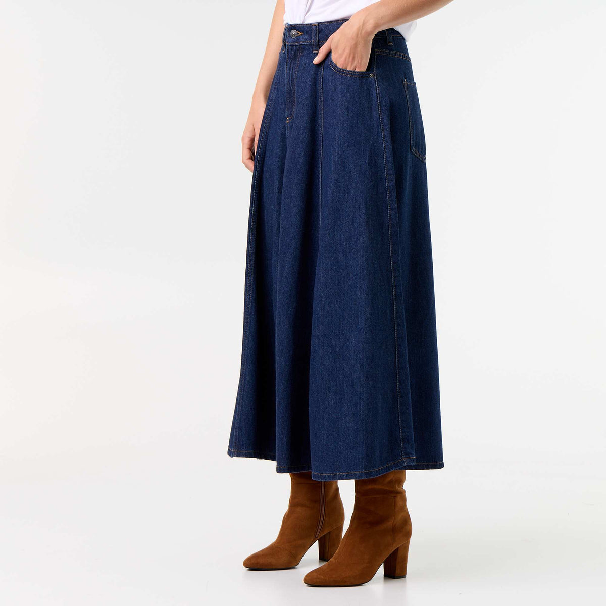 Jupe en denim BLEU