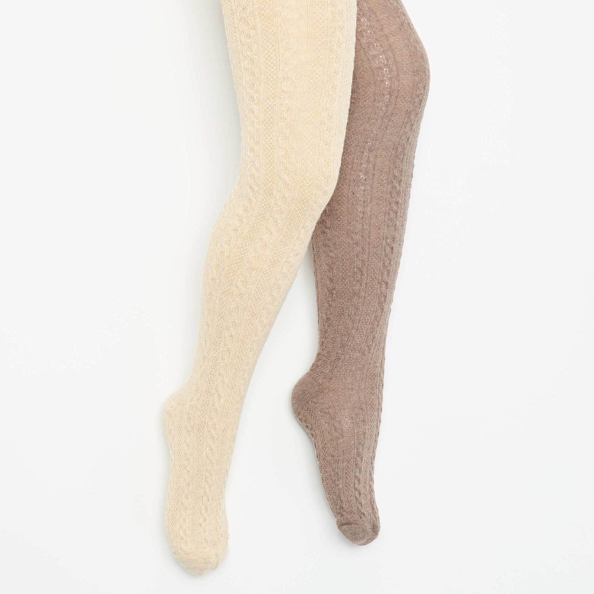 Lot de 2 paires de collants BEIGE