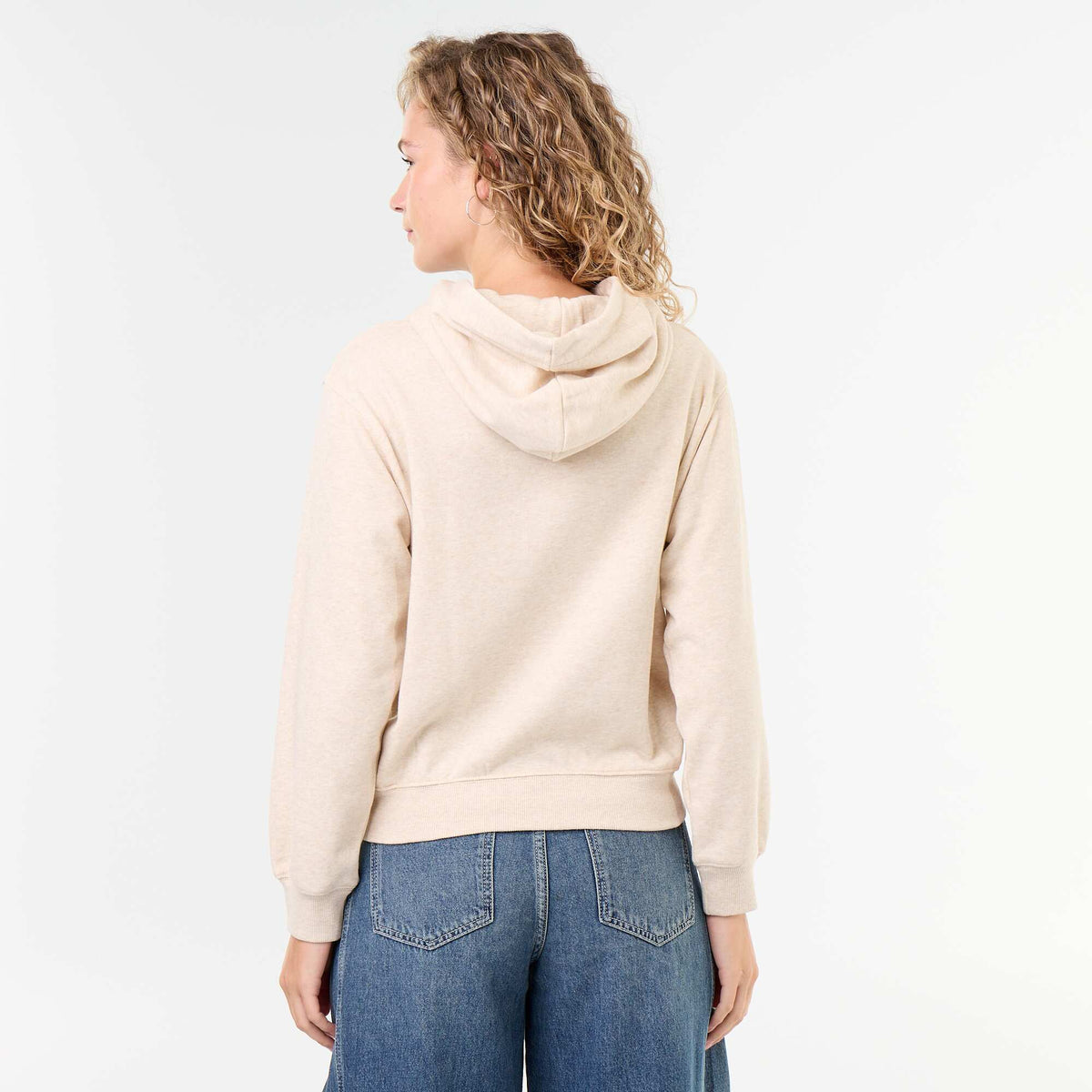 Sweat à capuche avec ours brodé BEIGE